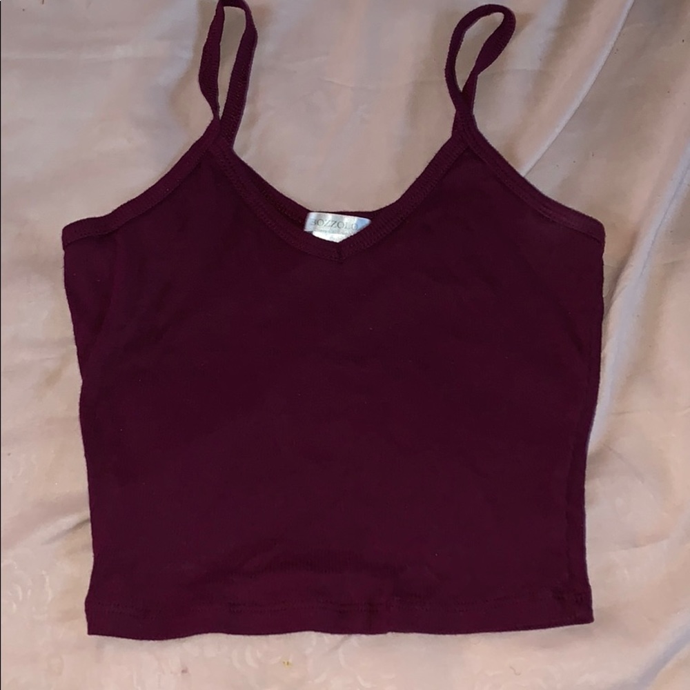 Maroon crop top